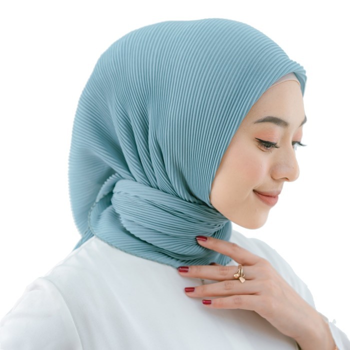 Kerudung Maula Hijab Jilbab Segiempat Plisket Lidi Kerudung Segi Empat Potton - Lilac nyaman adem