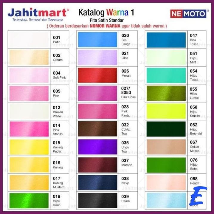 

| JH | PITA SATIN STANDAR 1/4 INCH - 0.6 CM PER ROLL