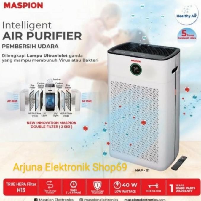 

AIR PURIFIER MASPION MAP-01 | MAP01 PEMBERSIH UDARA DILENGKAPI UVC STOK TERBATAS