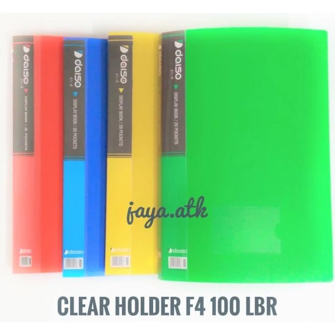 

CLEAR HOLDER / MAP / DISPLAY BOOK F4 100 LBR STOK TERBATAS