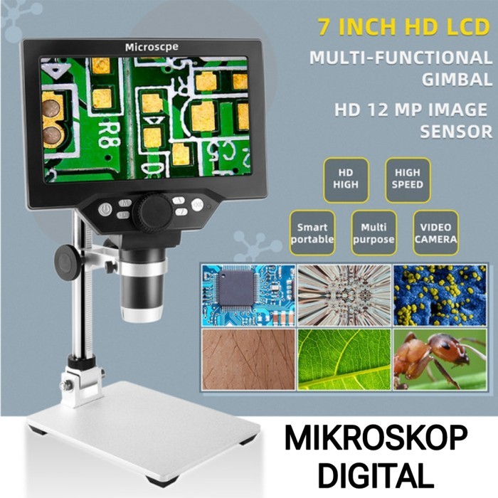Mikroskop Digital Microscope Servis Elektronik Laboratorium 1200X 12Mp