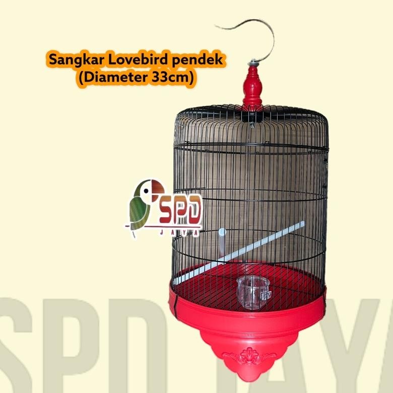TERMURAH SANGKAR LOVEBIRD PENDEK F1 DIAMETER 33 / KANDANG LOVEBIRD TANGGUNG / SANGKAR BESI F1 TANGGU