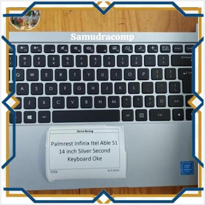 [SAM] PALMREST INFINIX ITEL ABLE S1 14 INCH SILVER SECOND  KEYBOARD  OKE