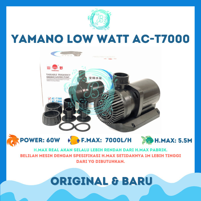 Pompa Air Kolam Hidroponik Aquarium Yamano Act 7000 Low Watt