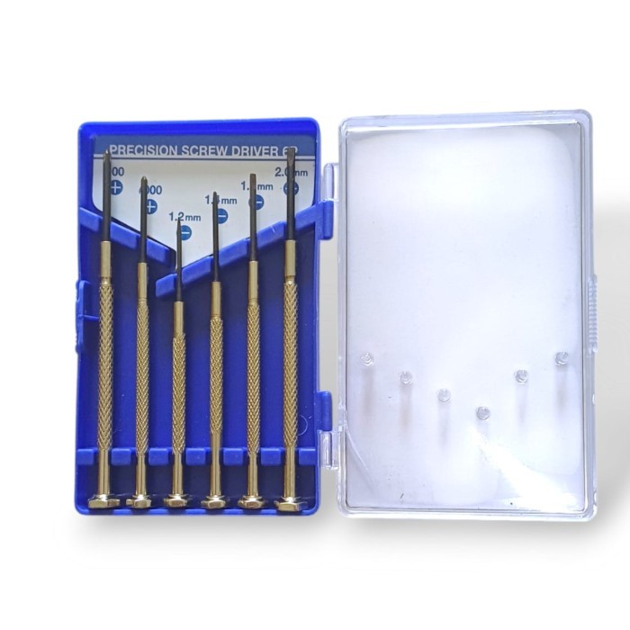 TERPERCAYA Set Obeng Kecil 6pcs Alat Perbaikan Jam Tangan Kacamata 3369