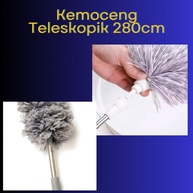 KEMOCENG MOBIL MICROFIBER TELESKOPIK ANTI GORES PANJANG UNTUK PEMBERSIH DEBU MOBIL MOTOR RUMAH