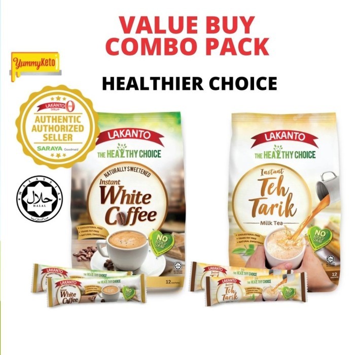 

LAKANTO Instant Teh Tarik (Milk Tea) White Coffee 3-in-1 35g x 12's - Teh Tarik