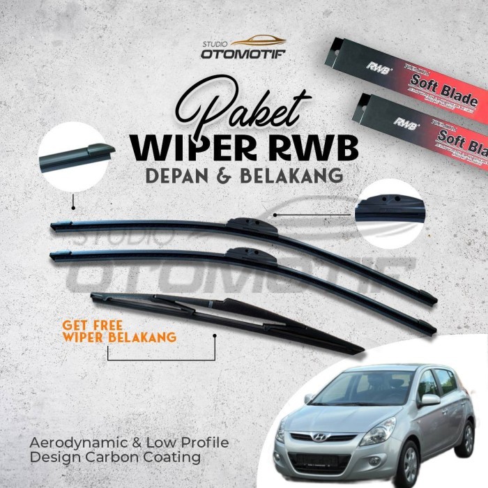 

PROMO! BUNDLING RWB SOFT WIPER Hyundai i20 Pb 2008-2014 3 PCS
