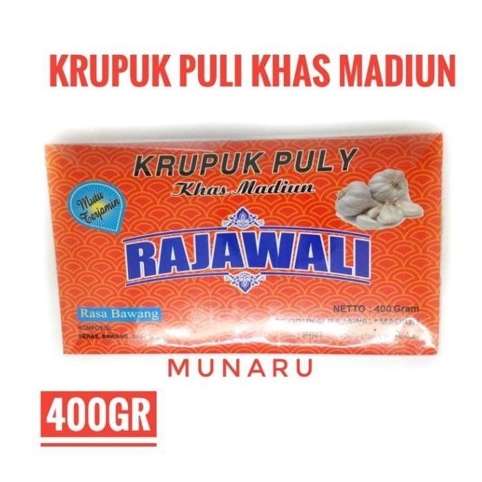 

Kerupuk Puli Rajawali Khas Madiun 400gr Rasa Bawang Krupuk Lempeng Beras Premium