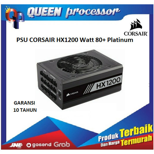 PSU CORSAIR HX1200 1200W 80 PLUS PLATINUM GARANSI 10 TAHUN