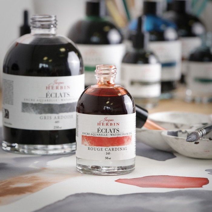 

Herbin Eclats Watercolor Ink 50 Ml Drawing Tinta Cat Air Kaligrafi 3/3 Promo