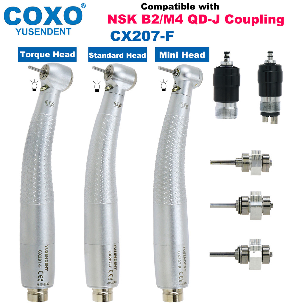 GUMO CX207-F Dental Handpiece High Speed Handpiece E Generator Air Rotor Torque Head/Standard/Mini F