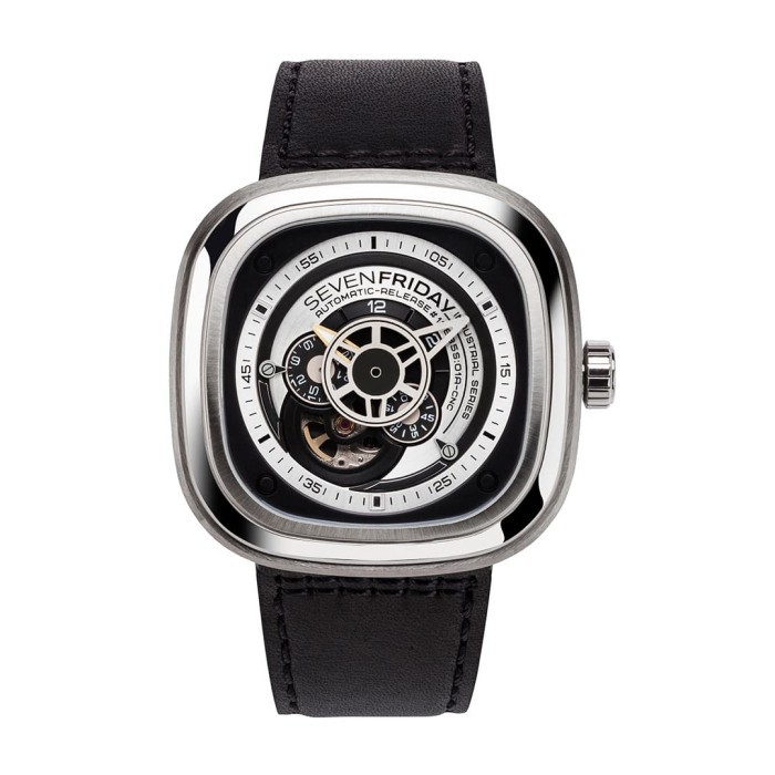 SEVENFRIDAY P1B/01 Official Jam Tangan Pria Stainless Steel Hitam