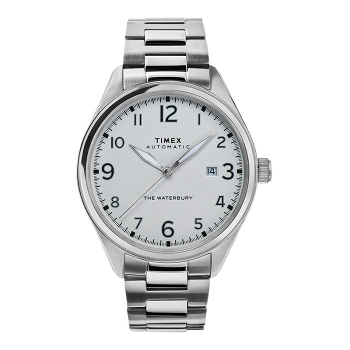 HOT SALE Timex Waterbury TW2T69700 Automatic Silver Dial Stainless Steel Strap