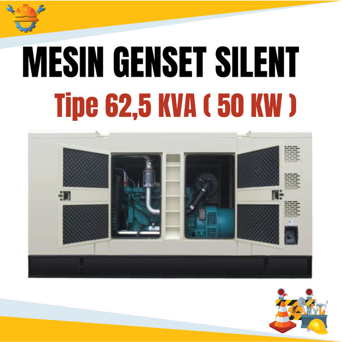 Genset Silent 62 KVA 50KW | Genset Diesel 50 KW 62KVA| Generator Diesel 62KVA | GENSET YUCHAI 50KW