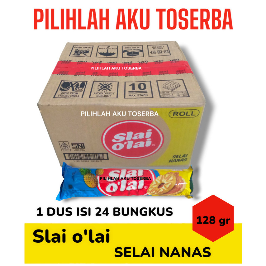 

Biskuit Roma Slai O'Lai Pineapple Roll / Nanas 128 Gr - Harga 1 Karton