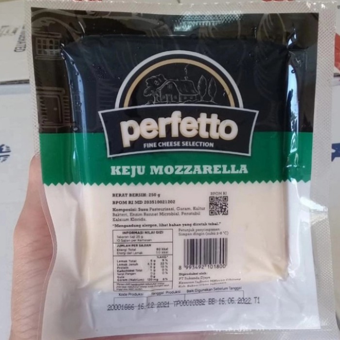 

Keju mozzarella mozarela perfetto 1 karton isi 48 pcs