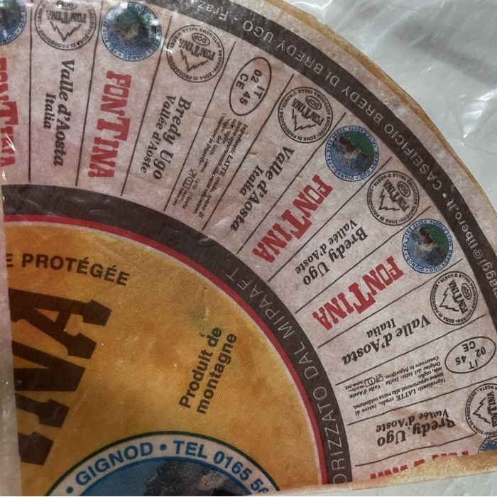 

Italian Fontina Fontal Cheese