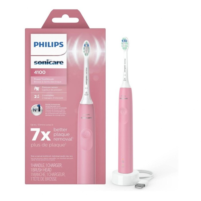 

Philips Sonicare 4100 Power Toothbrush, Rechargeable Electric Toothbrush with Pressure Sensor, Deep