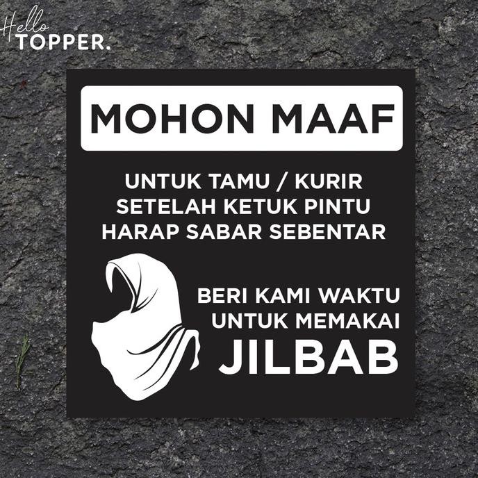 

BERI WAKTU MEMAKAI JILBAB HIJAB SIGN BOARD AKRILIK LABEL SIGN PRINTED
