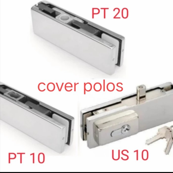 kunci pintu kaca patch fiting us 10