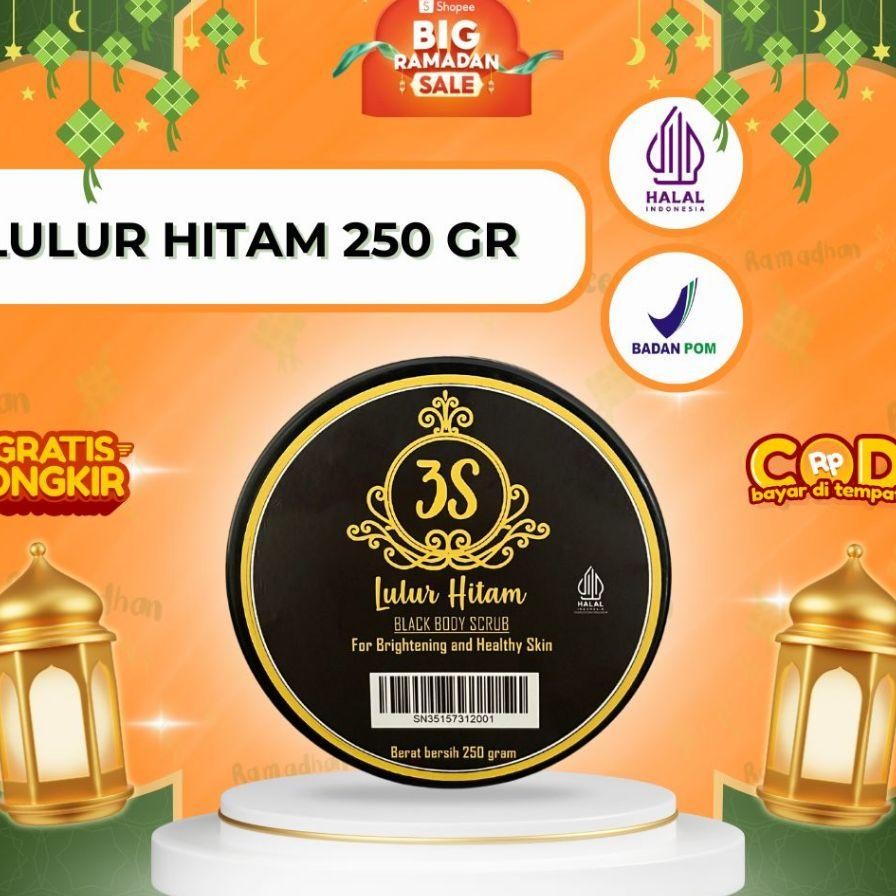 Lulur Hitam 3 1 Pot Lulur Pemutih Lulur Cerah Lulur Hitam Pemutih Badan Pemutih Ulit
