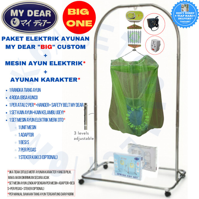 PROMO Paket Ayunan Bayi Otomatis OTO REMOTE Tiang MY DEAR JUMBO Kain Kelambu