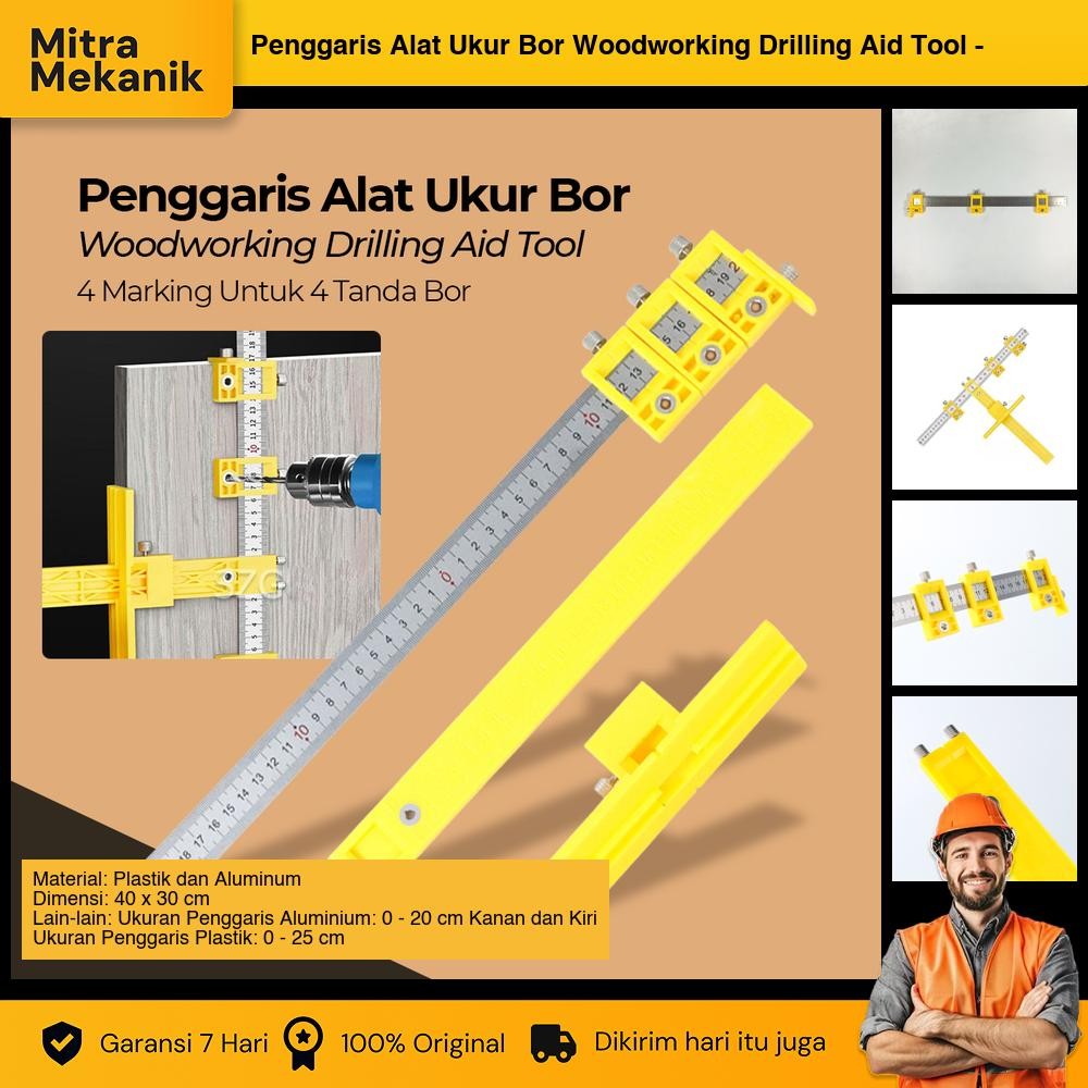 

Penggaris Alat Ukur Bor Woodworking Drilling Aid Tool - M138