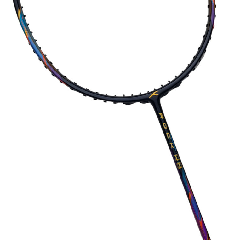 raket badminton original hndrd hundred rock r8 black gold teal
