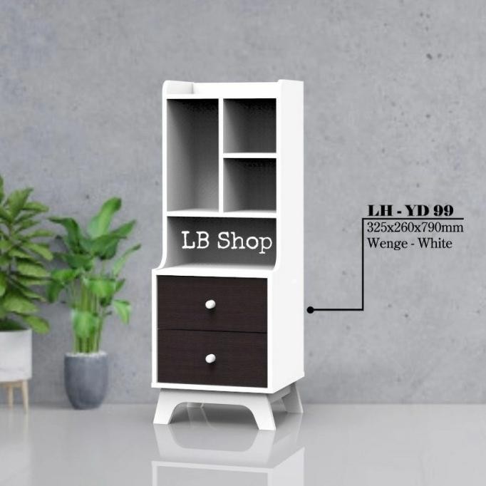 LEMARI KAYU KECIL LACI/NAKAS LACI/BE SIDE TABLE UKURAN 47X39X50CM