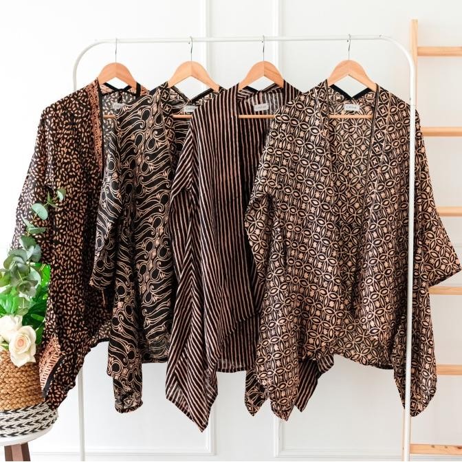 OUTER BATIK VISCOSE PARANG WANITA CARDIGAN LUARAN BATIK JUMBO WANITA