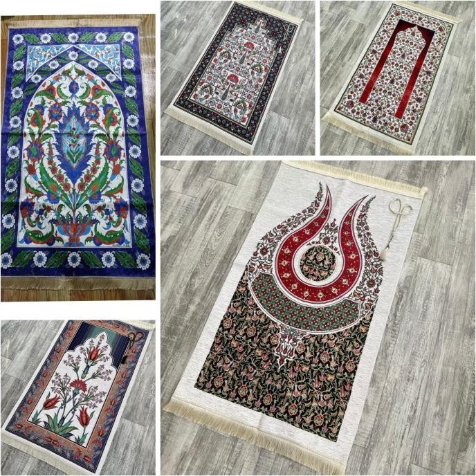 Terjangkau Sejadah Set Turki | Sejadah Dan Tasbih Turki Satu Set | Sejadah Turki