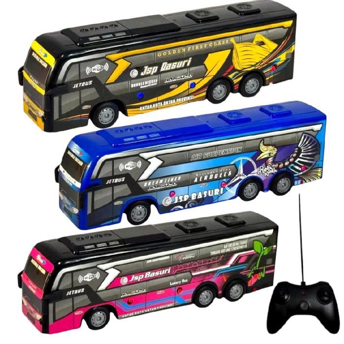 terbaru  mainan bus telolet basuri remote control anak mobil dm21/ miniatur bus basuri/bus basuri