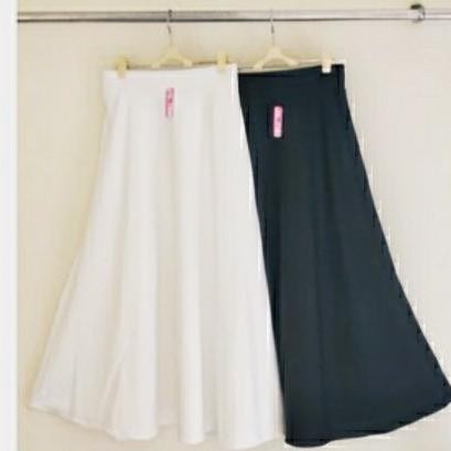 rok payung panjang Scuba premium Rok Putih Polos Rok Lebar Rok Hitam