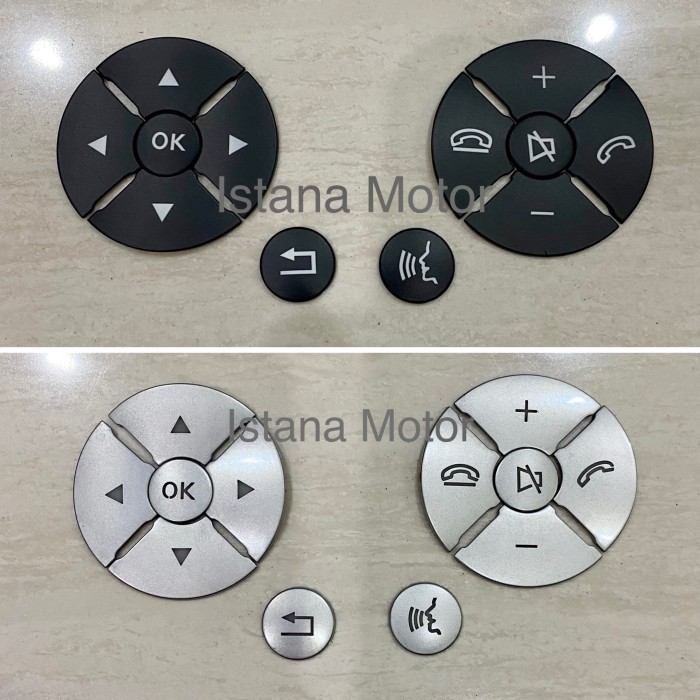 Sticker Sticker Setir Mercedes W204 W212 Silver Plat