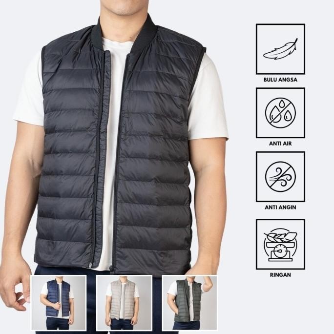 Rompi pria vest pria rompi motor anti angin bulu angsa TBJ Nearby baru