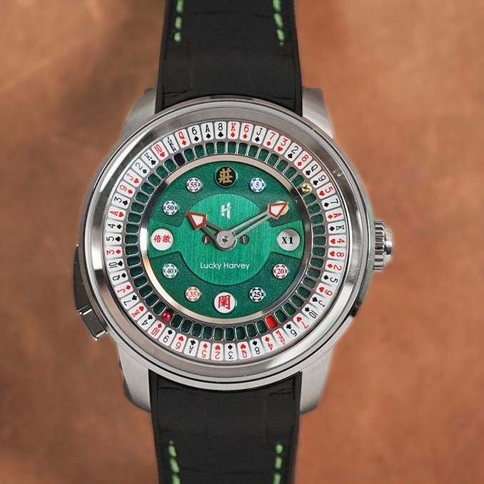 Jam Tangan LUCKY HARVEY Player Series Poker Roulette Spinning Dial