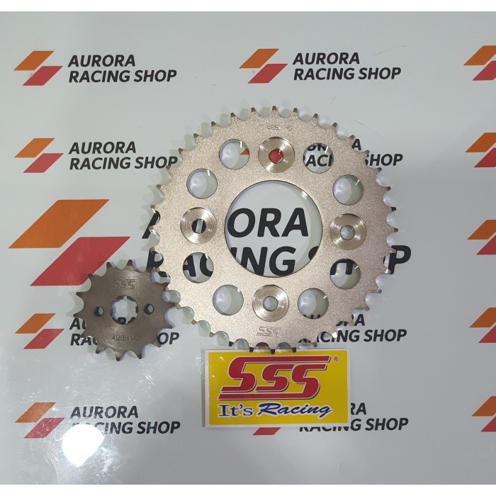 Gear Sss 428 Set Depan & Belakang Supra X 125 / Blade / Revo / Fit New