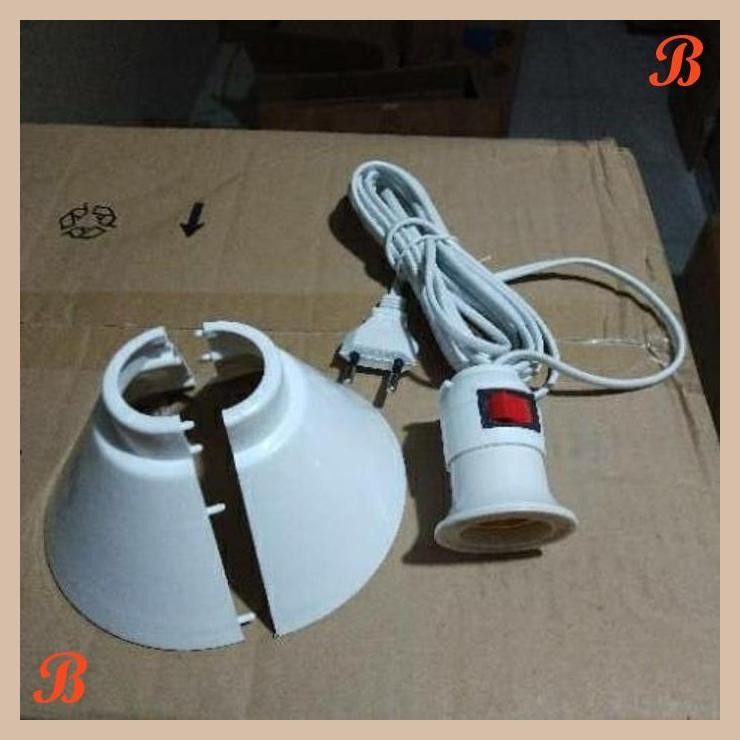 [WGL] TOFUDA FITTING GANTUNG TOPI KABEL 4 METER WITH SAKLAR - LAMPU KAP
