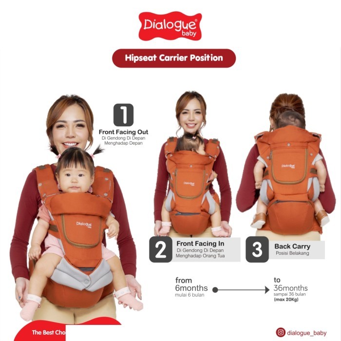 DIALOGUE BABY GENDONGAN HIPSEAT + SSC M-SHAPE AIRLOW 10 IN 1 PRESTIGE SERIES
