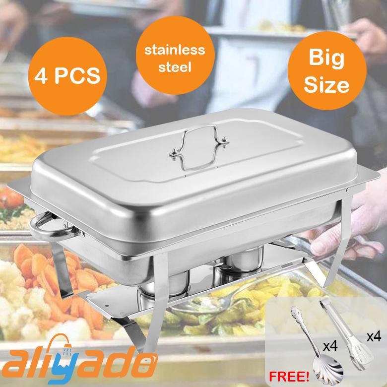 4 pcs readyPromo Jumbo Tempat makan set prasmanan 12L kotak Paket Prasmanan jumbo 4 pcs double denga