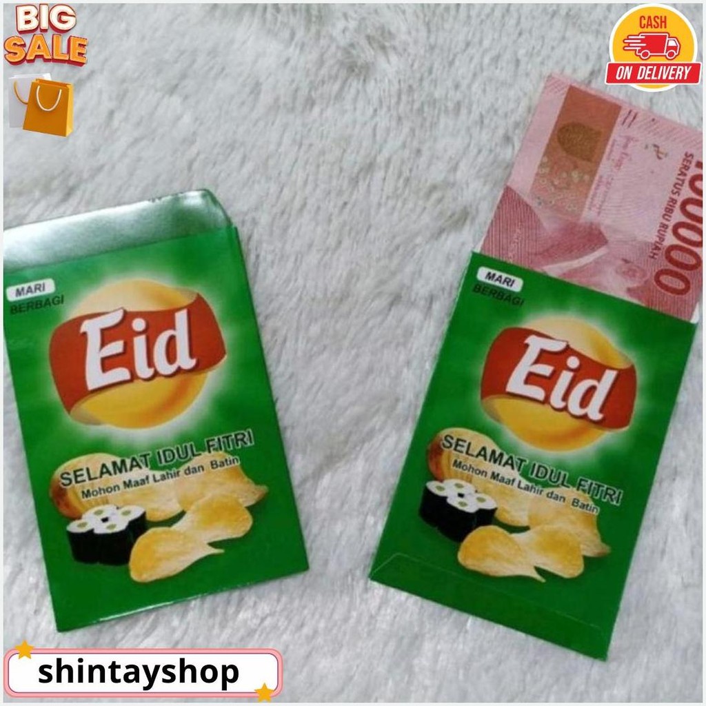 

Amplop Lebaran Motif Snack Isi 100 Lembar Motif Campur Amplop Sudah Di Lem Ukuran 7 X 15 Cm Amplop Lebaran Viral Cod