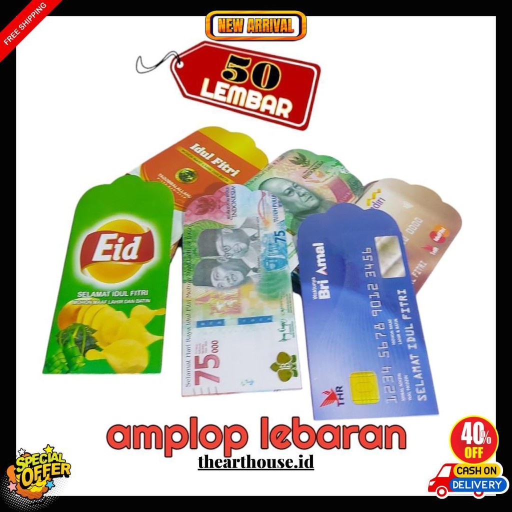

Amplop Lebaran Motif Unik Isi 50 Lembar ( Ukuran 7X10 Cm ) Cod