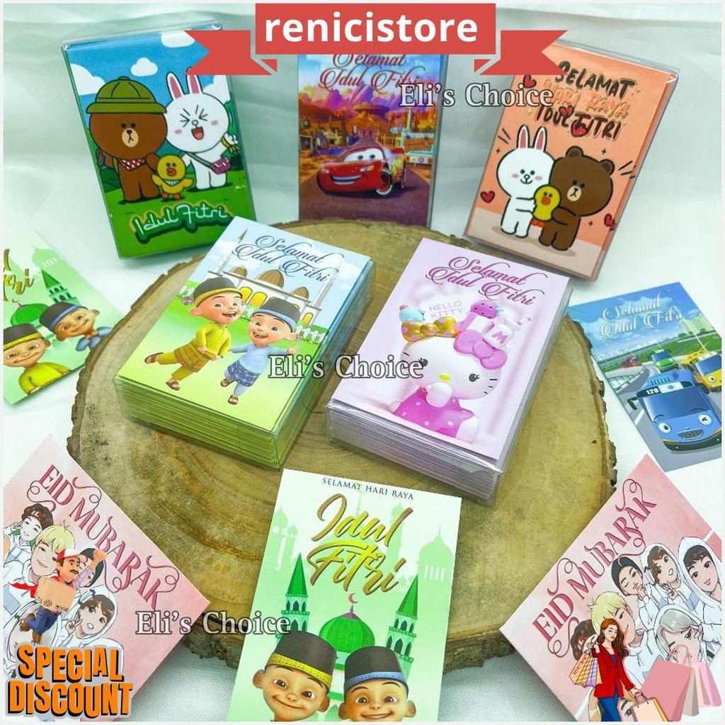 

[Mika Isi 50] Amplop Lebaran Hari Raya Idul Fitri 2025 / Angpao Karakter Lucu Ramadhan Isi 50 Lembar Bisa Cod