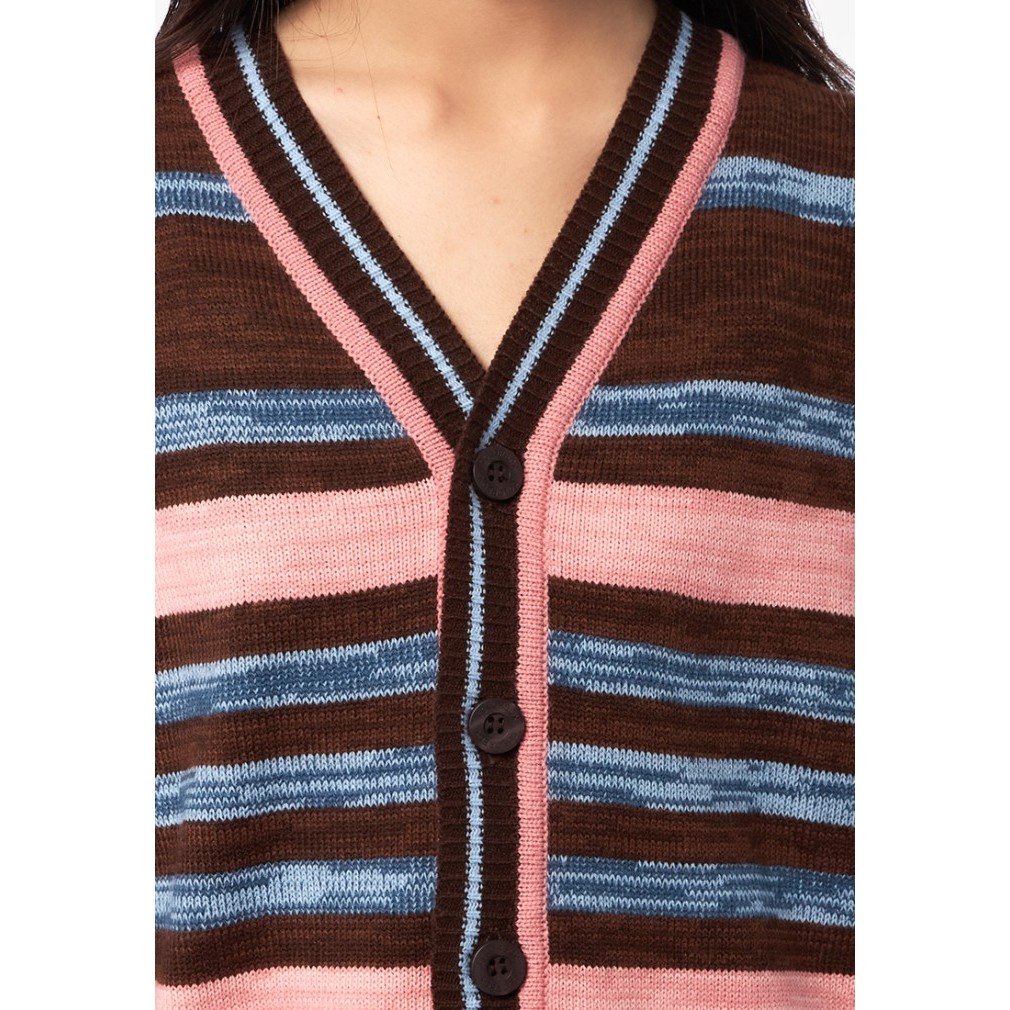 COLORBOX LONG SLEEVE STRIPE CARDIGAN I-COGFJN124F019 MULTICOLOR