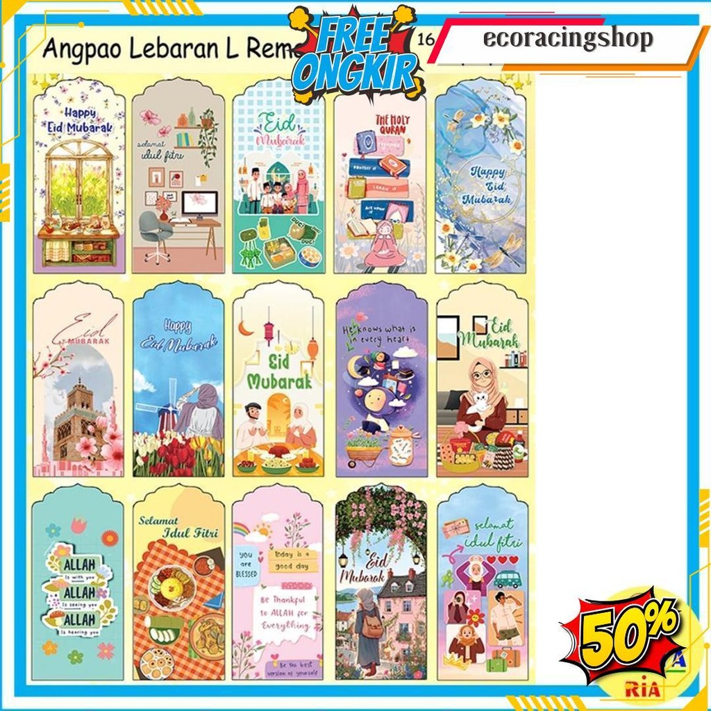 

Murah ! (1Pak Isi 8Pcs) Amplop Idul Fitri Remaja Uk L Panjang(16X8Cm) , Amplop Lebaran Idul Fitri , Angpao Lebaran Idul Fitri, Grosir Ready Stok, Amplop Idul Fitri Besar, Angpao Idul Fitri 2025, Islamic, Lebaran, Idul Fitri,Eid Mubarak,Amplop Lebaran Lucu