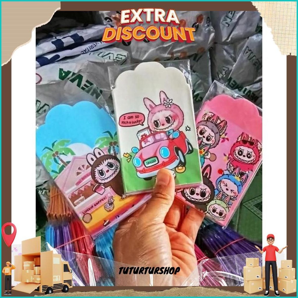 

(500 Lembar) Belum Di Lem, Amplop Lebaran Medium Free Plastik Siap Kirim