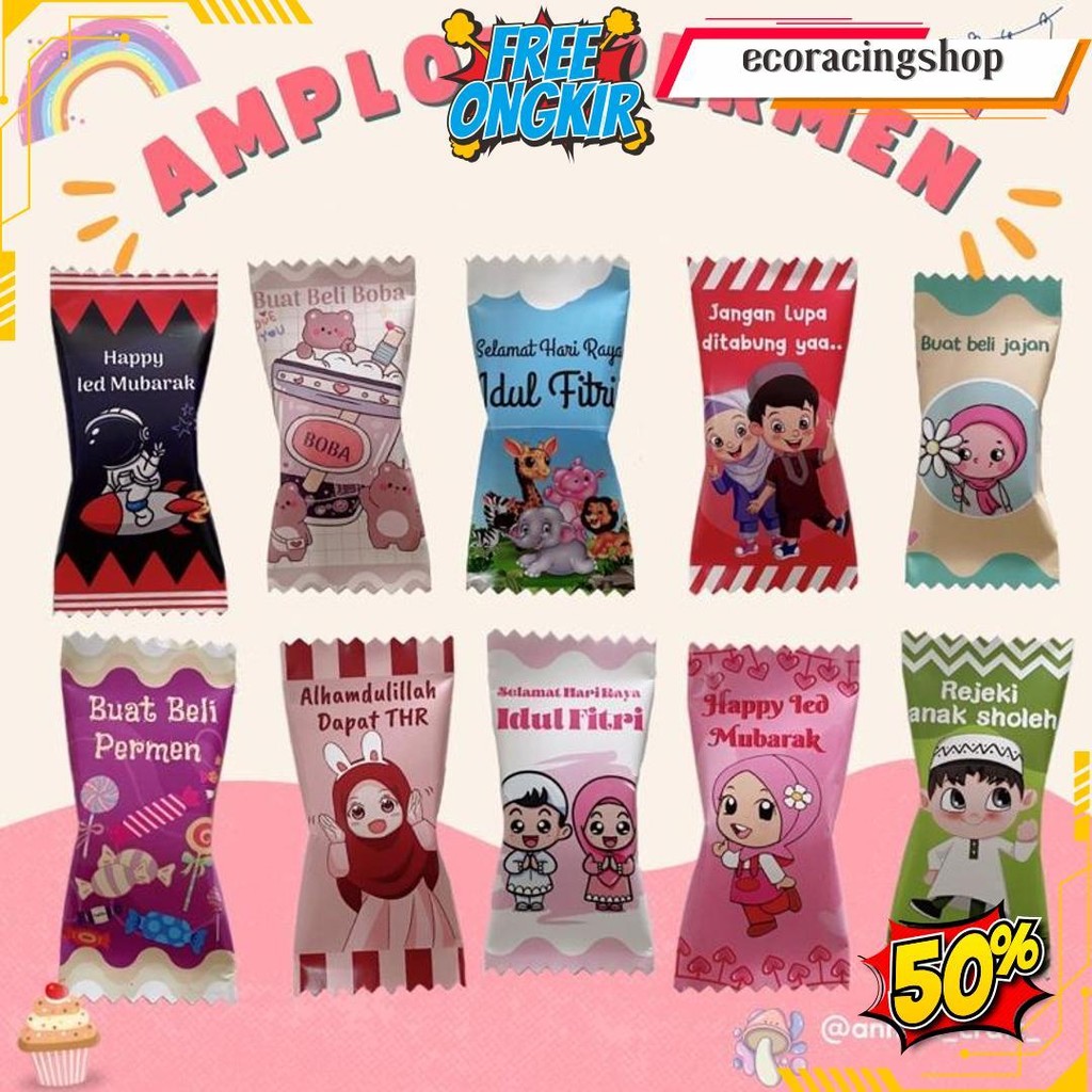 

Amplop Lebaran Bentuk Permen Lucu (Isi 10 Pcs) Terlaris