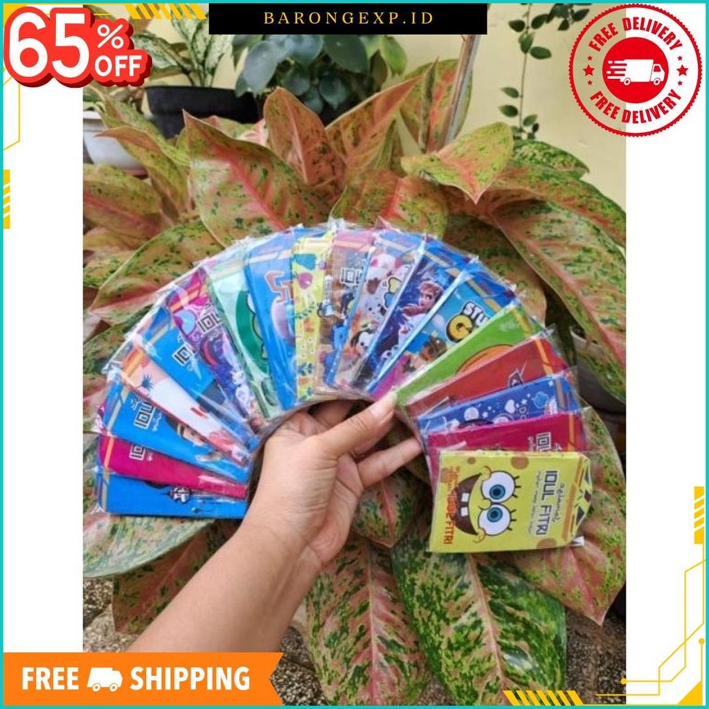 

100 Amplop Lebaran Medium Motif Karakter Kartun Lucu (Sudah Di Lem) Siap Pakai Siap Kirim