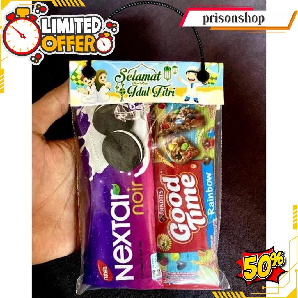 

1Pack Isi 10Pcs Wadah Snack Amplop Lebaran | Tas Plastik Label Lebaran / Parsel Lebaran / Hang Bag Idul Fitri / Amplop Thr Cod